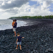 BLACK SAND BEACHES, BIG ISLAND HAWAII